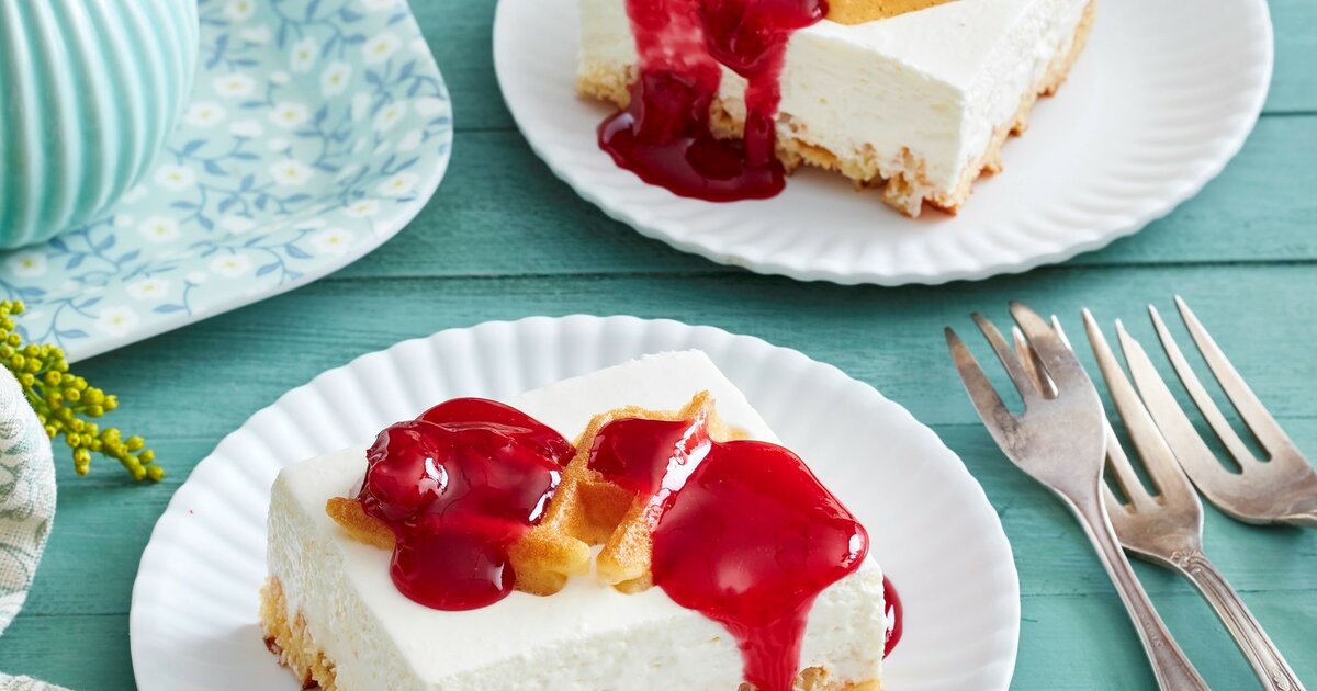 Waffel-Kirsch-Schnitten: fruchtiger Nachtisch