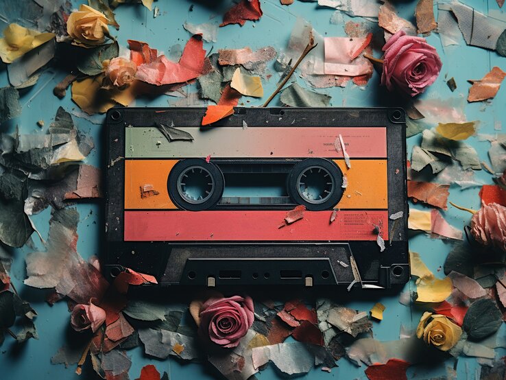 Von der Playlist zum DIY-Projekt: Aus alten Kassetten können Sie Lampen, eine Geldbörse oder einen Teelichthalter basteln. Alte Kassette aus der eine Lampe gebastelt werden soll.