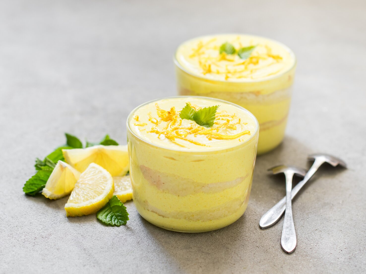Zitronencreme-Dessert im Glas: Blitzschnelles mit Keksen