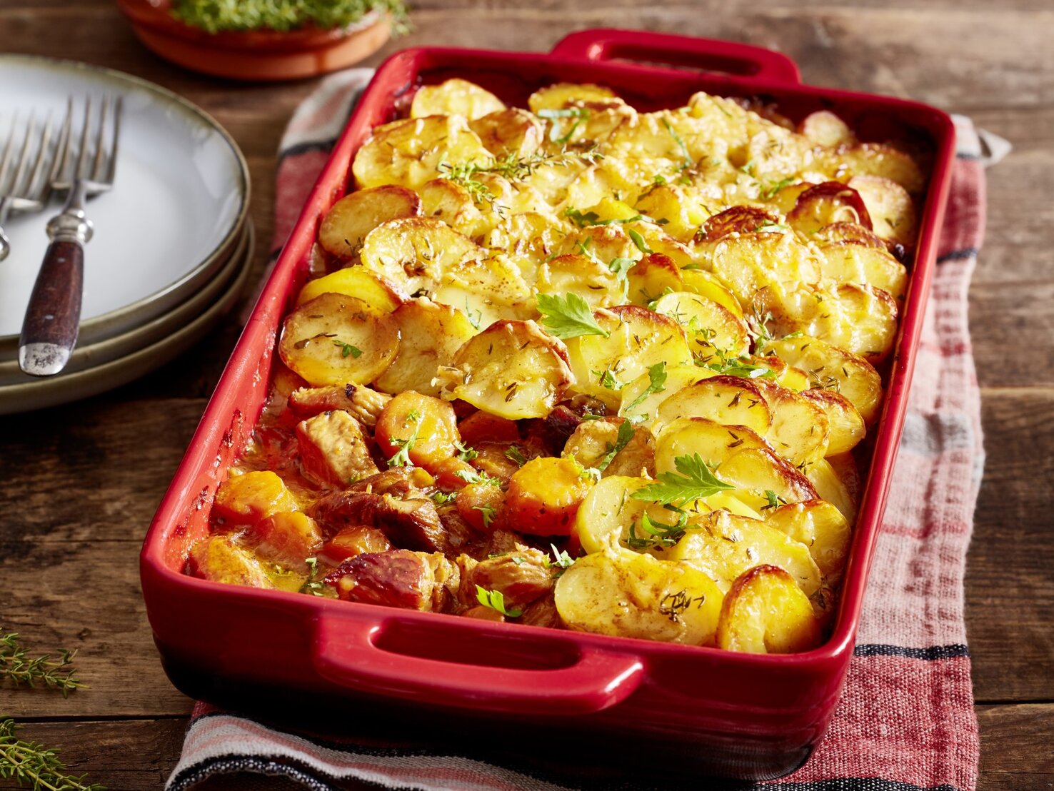 Putengulasch unter Kartoffelknusper-Haube: Auflauf mal anders