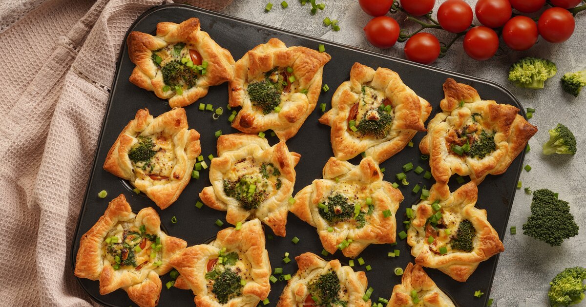Brokkoli-Blätterteig-Muffins: Gesund &amp; lecker für unterwegs