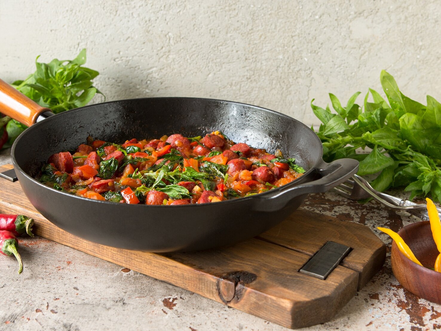 Scharfe Würstchenpfanne mit Kidneys: Einfaches Rezept