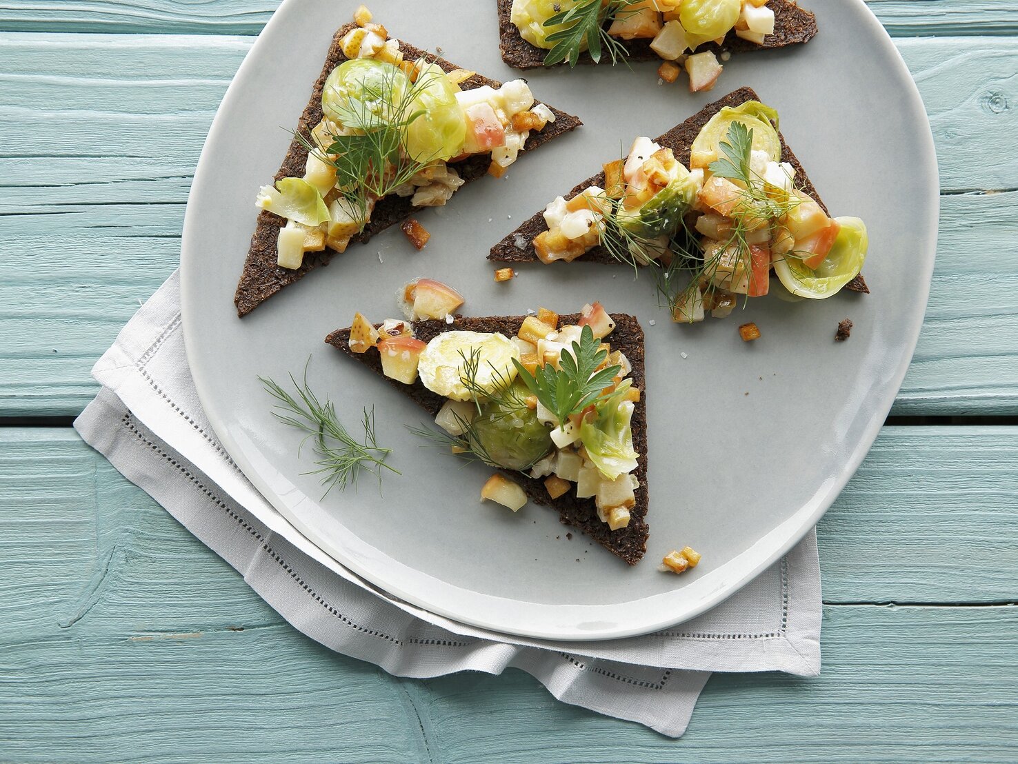 Tofu-Rosenkohl-Schnittchen: Vegane Frühstücks-Idee