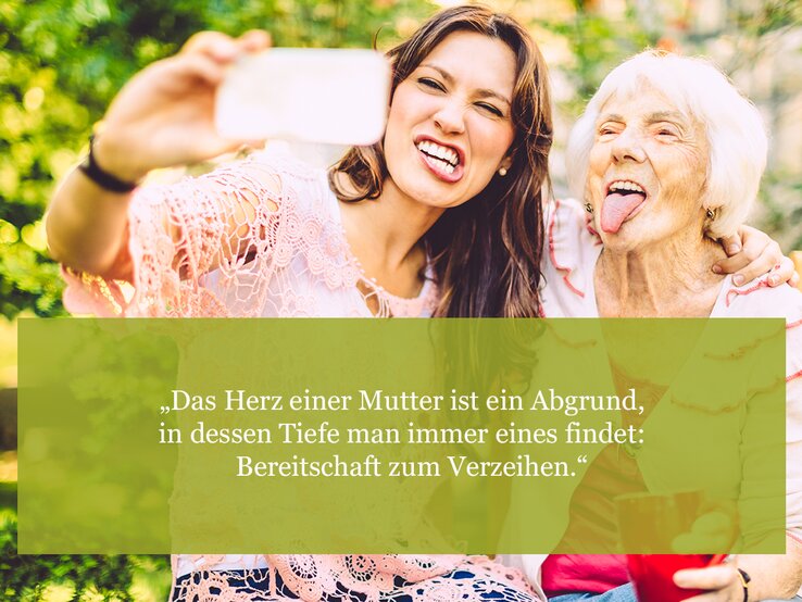 Das Herz einer Mutter ist ein Abgrund, in dessen Tiefe man immer eines findet: Bereitschaft zum Verzeihen. (Autor: unbekannt) | © © iStock /Eva Katalin Kondoros
