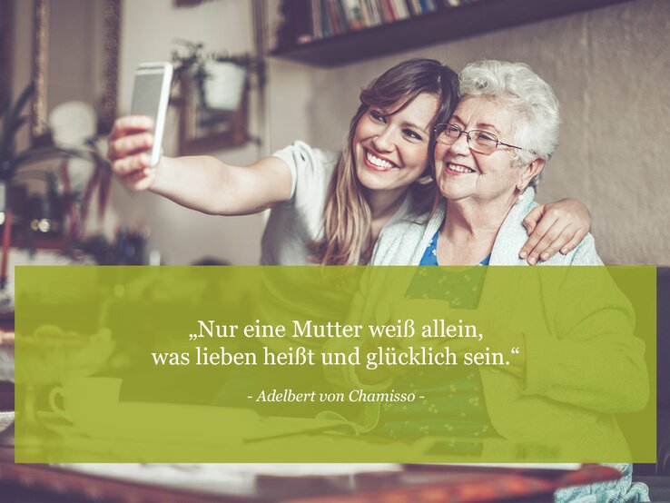 Nur eine Mutter weiß allein, was lieben heißt und glücklich sein. (Adelbert von Chamisso)
 | © © iStock / Eva Katalin Kondoros