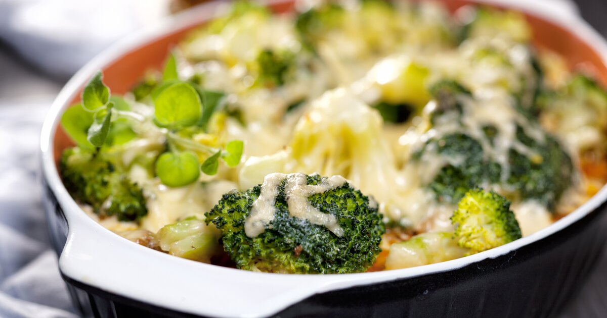 Überbacken: Brokkoli-Mozzarella-Gratin – Low Carb aus dem Ofen