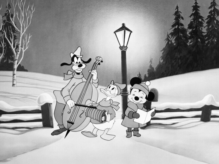 goofy_2_imago_images_Everett_Collection.jpg | © imago images / Everett Collection Schwarz-weiß-Bild von Goofy, Donald Duck, Mickey Mouse aus dem Jahr 1952. | © imago images / Everett Collection