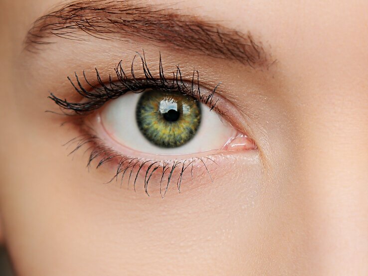 Grünes, geschminktes Auge einer Frau | © iStock / Nastia11 