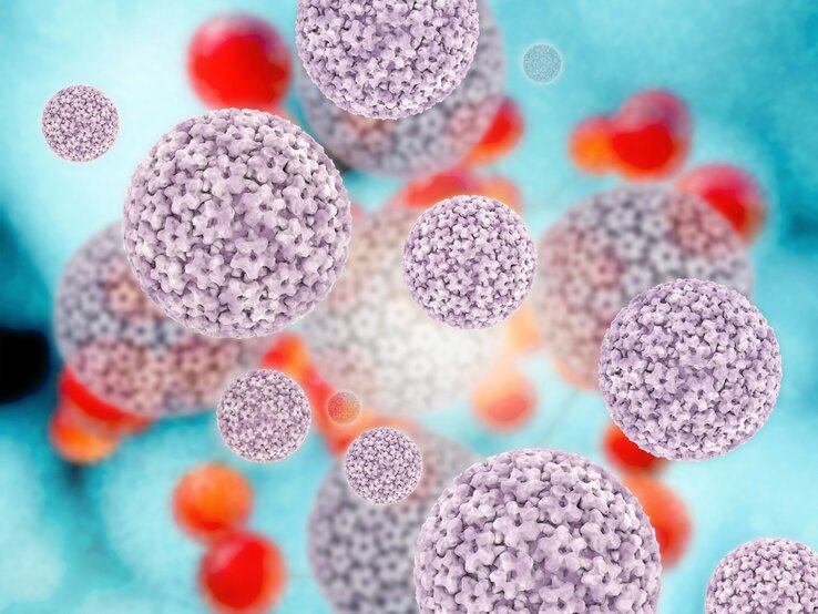 Das Modell eines HP-Virus. | © iStock/xrender