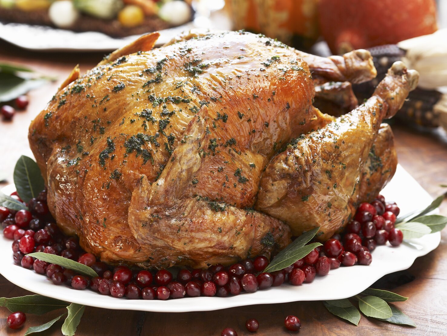 Zum Erntedankfest: Gebratener Truthahn mit Cranberries
