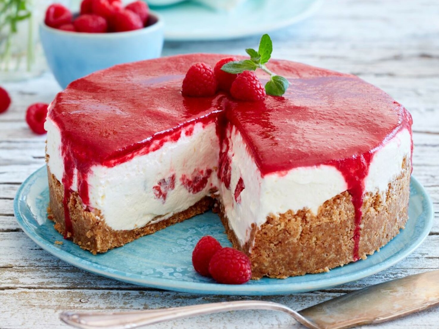 Himbeer-Schmand-Torte: Ohne Backen – großer Genuss