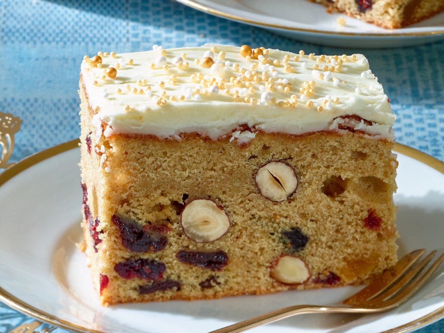 Weihnachtshit: Schneller Rührkuchen-Stollen vom Blech