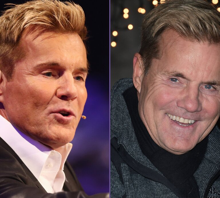 Es sind zwei Bilder von Dieter Bohlen zu sehen. Eins mit Falten, eins mit weniger Falten im Gesicht. | © Andreas Rentz/Getty Images, imago/Rudolf Gigler (Collage BdF Online)