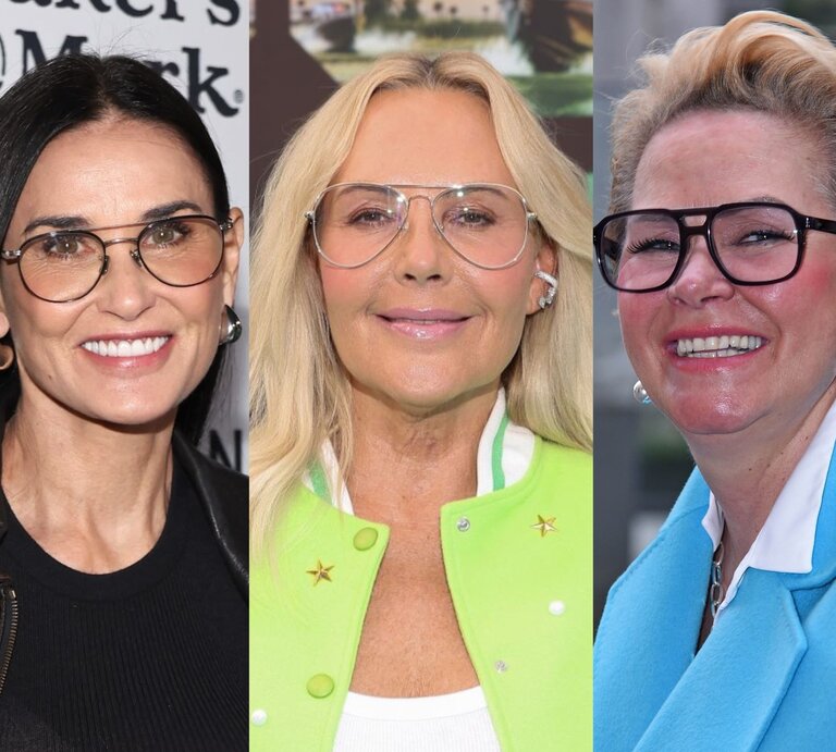 Collage von drei reifen Frauen mit stilvollen Brillen. Alle lächeln freundlich und tragen modische Outfits. | © Getty Images / Amy Sussman, Gerald Matzka, Tristar Media [M]