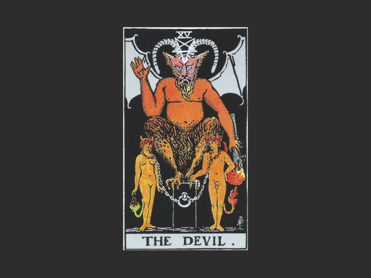 Tarotkarte "Der Teufel" | © giftedMG via Pixabay / Canva Collage