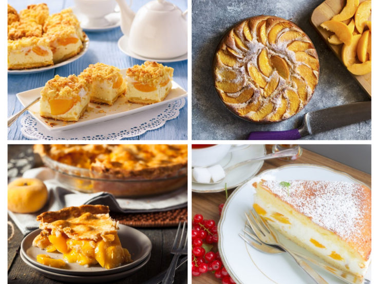 Collage Pfirsichkuchen