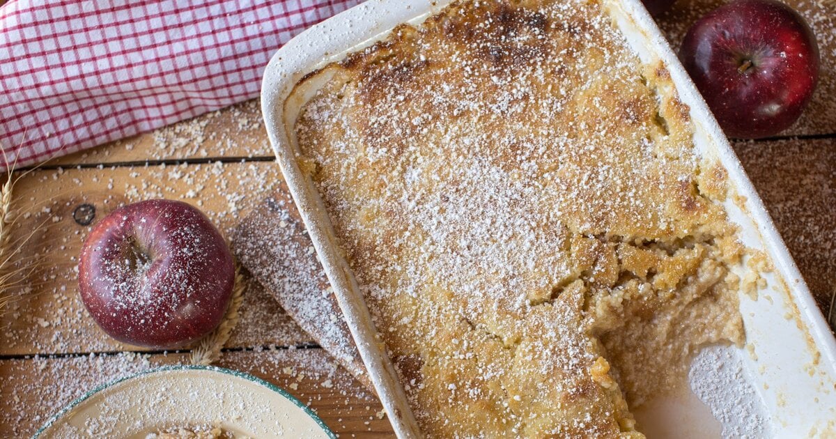 Schnell &amp; leicht: Dieser Apfel-Quark-Auflauf hat nur 5 Gramm Fett