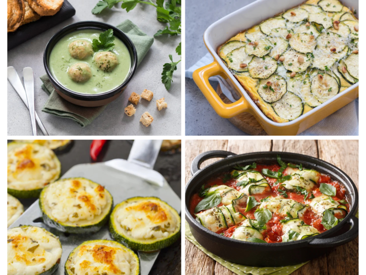 Collage Low Carb Zucchini Rezepte