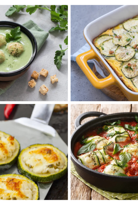 Collage Low Carb Zucchini Rezepte