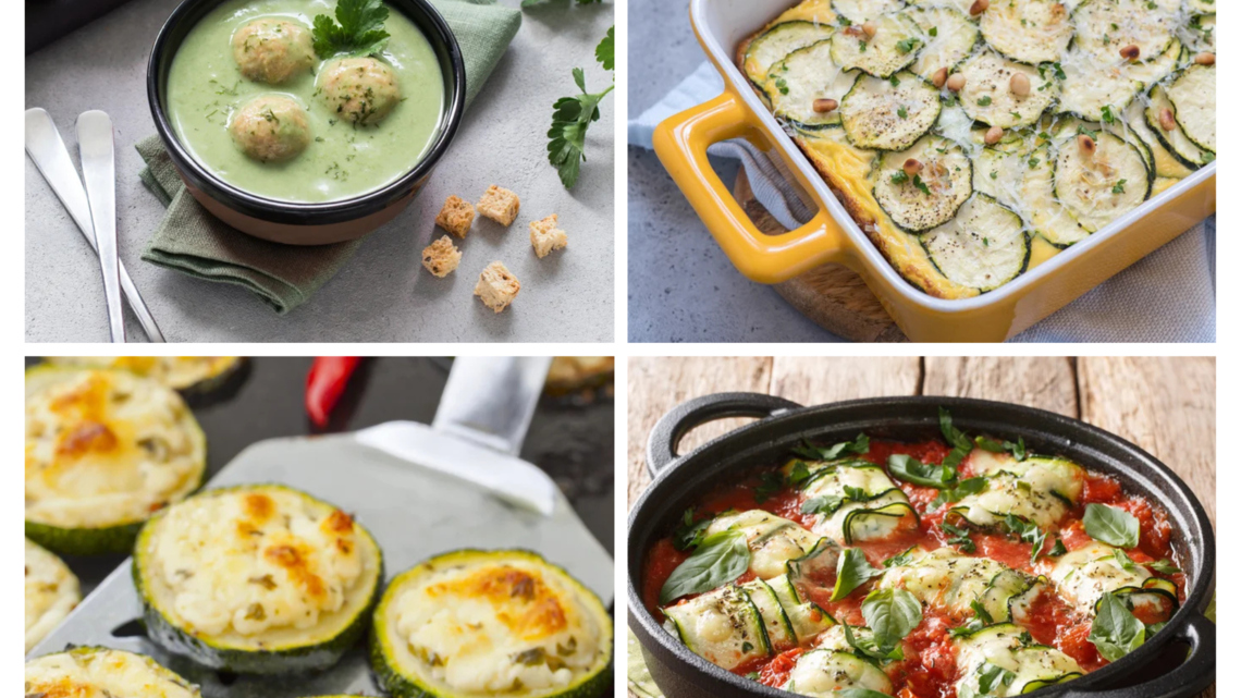 Collage Low Carb Zucchini Rezepte