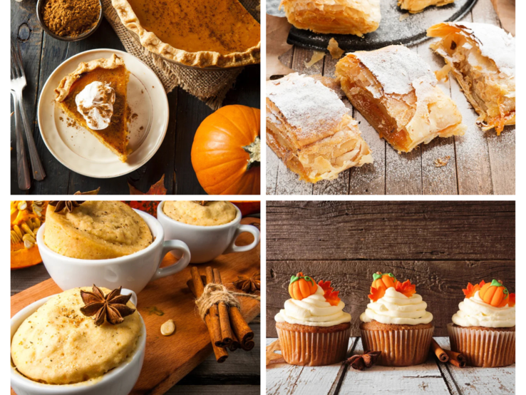 Collage Kürbiskuchen.