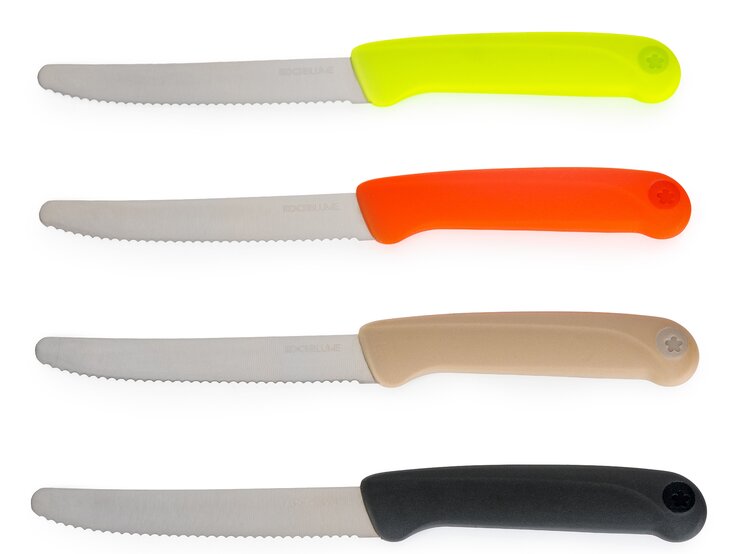 Kochblume Messer-Set | © QVC Es sind 4 Messer im Set der Firma Kochblume zu sehen. | © QVC