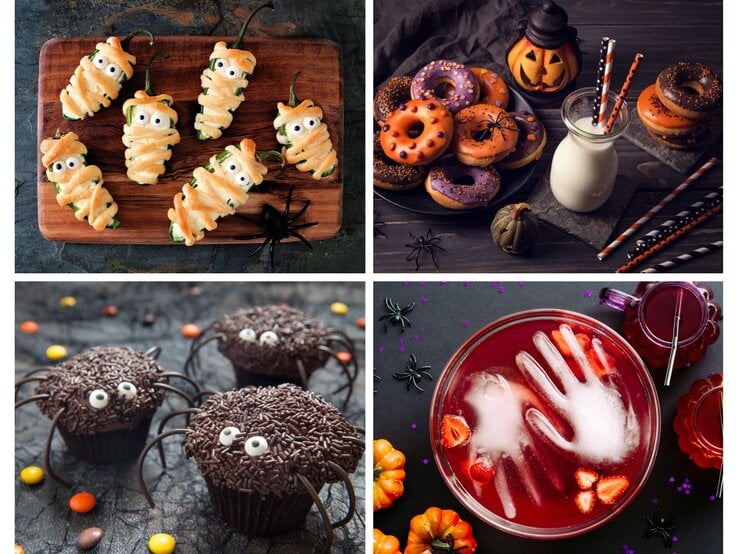 Collage Halloween-Rezepte