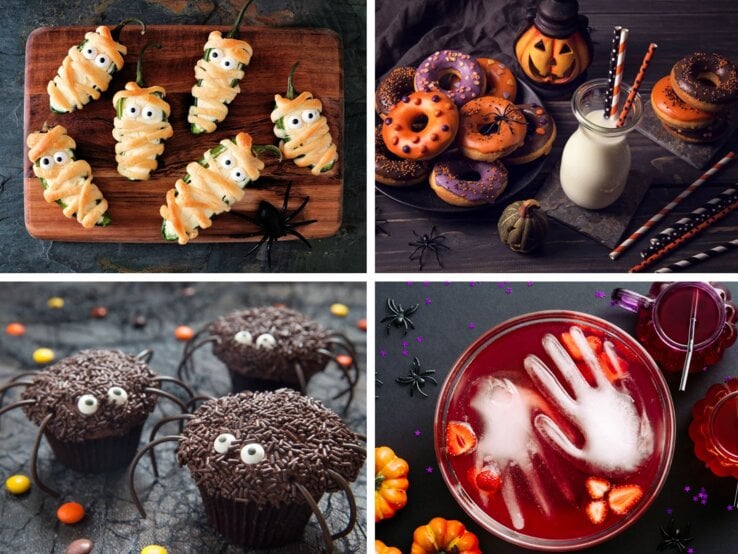 Collage Halloween-Rezepte Collage Halloween-Rezepte