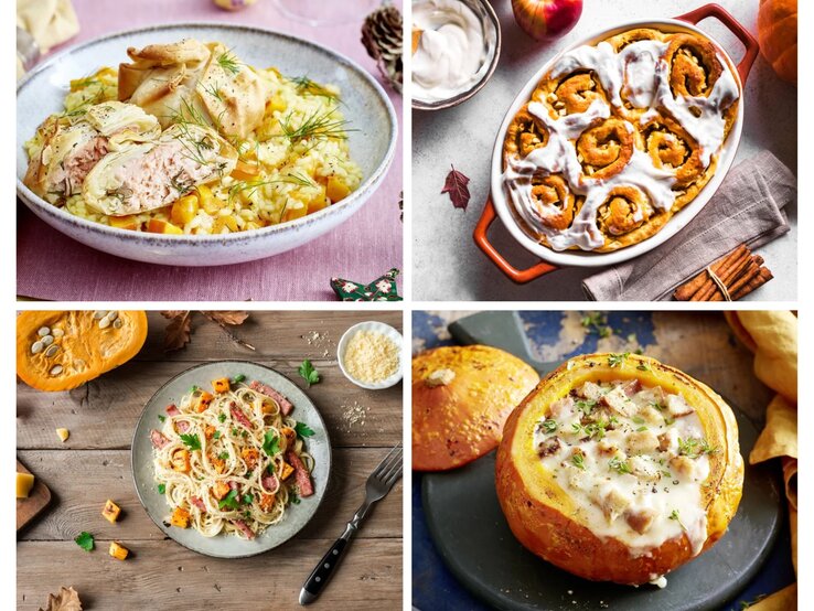 Collage Kürbis-Rezepte