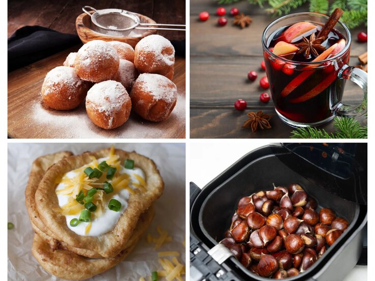 Collage Rezepte Weihnachtsmarkt zuhause.