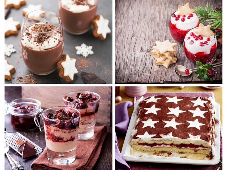 Collage Desserts Weihnachten