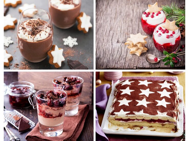Collage Desserts Weihnachten