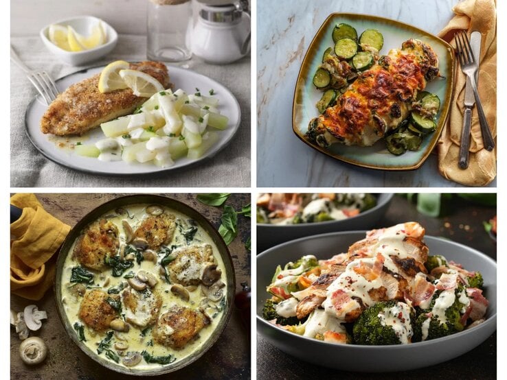 Collage Low Carb Hähnchen