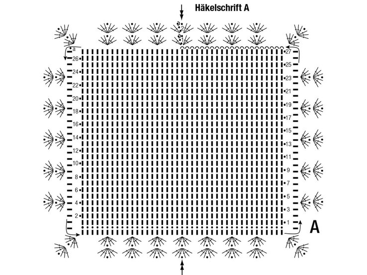 Häkelschrift A für den Häkelbeutel | © Lana Grossa