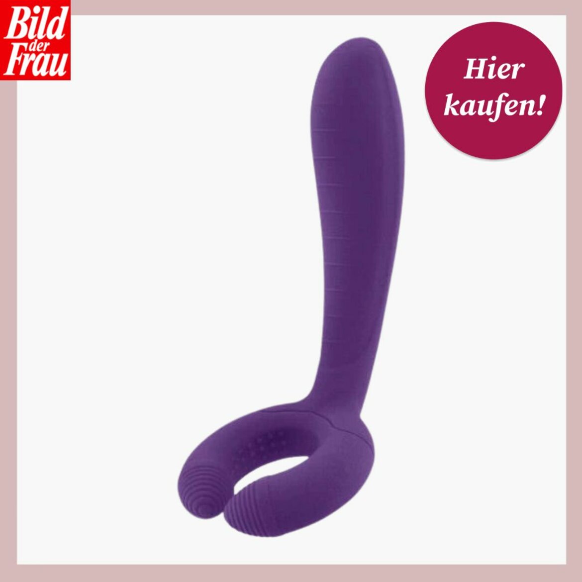 Eleganter lilafarbener Vibrator mit ergonomischem Design für verbesserte Stimulation, präsentiert von BILD der FRAU. | © Amorelie