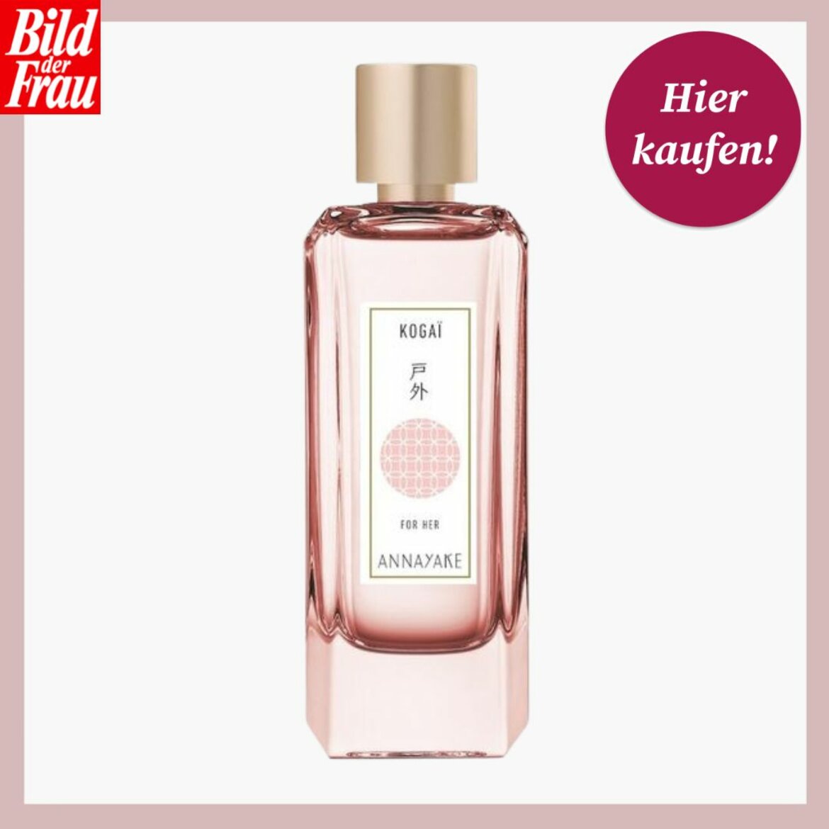 Eleganter Parfümflakon "Kogai" von Annayake, in Rosa, erhältlich bei "Bild der Frau". | © Douglas