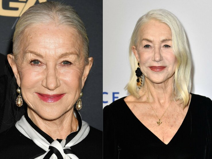 zwei Profil-Fotos von der Schauspielerin Helen Mirren, die nebeneinander zu sehen sind | © IMAGO / MediaPunch / Future Image