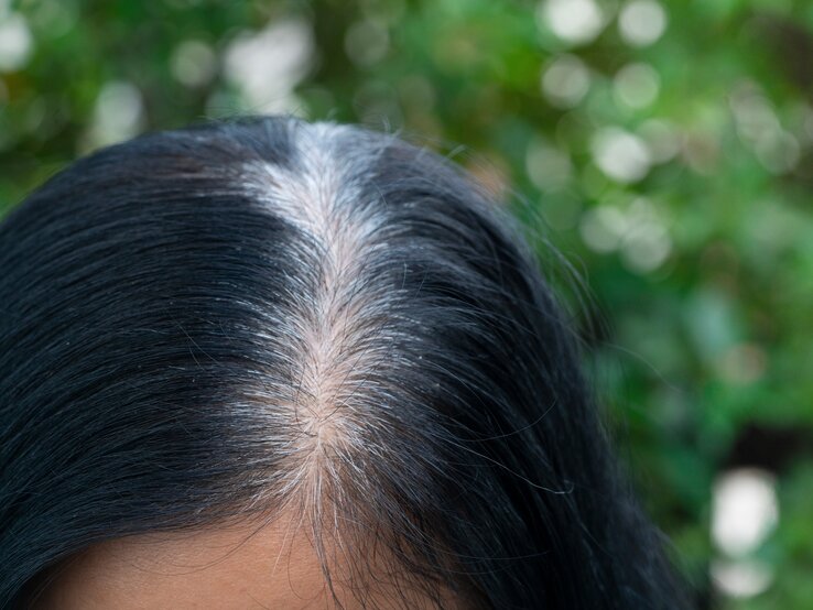 Grey Blending graue Haare färben Übergang