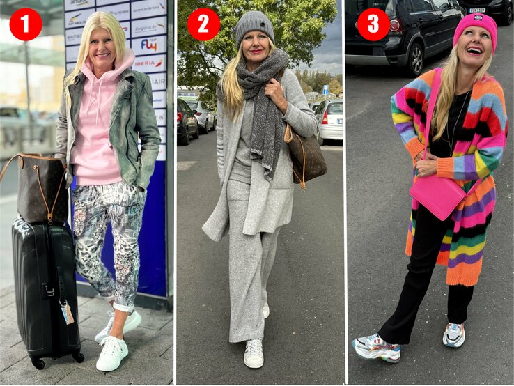 Collage Airport-Looks Renate Zott | © Renate Zott Topagemodel Renate Zott | © Renate Zott