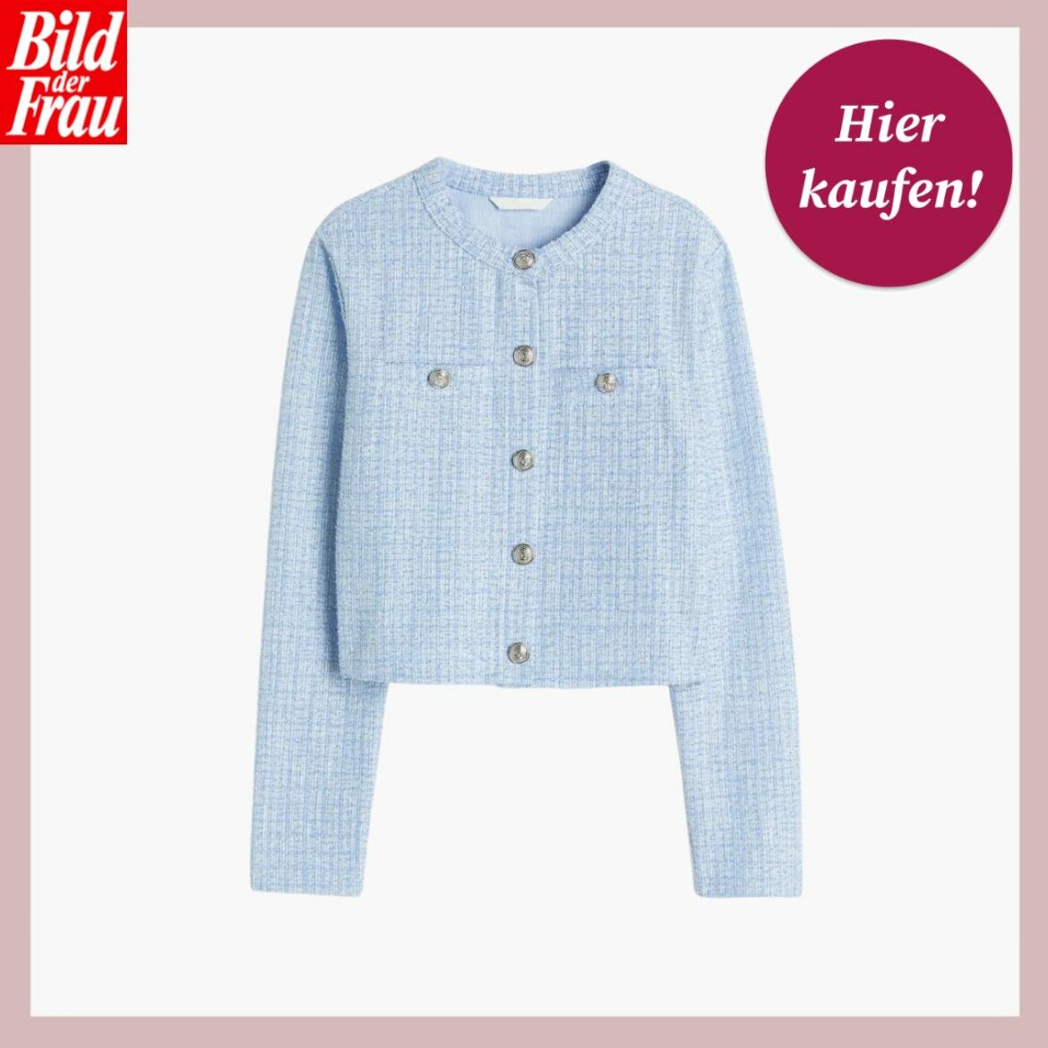 Zu sehen ist die Shoppingvorlage von BdF, in welcher ein Cardigan von H&M präsentiert wird. | © H&M