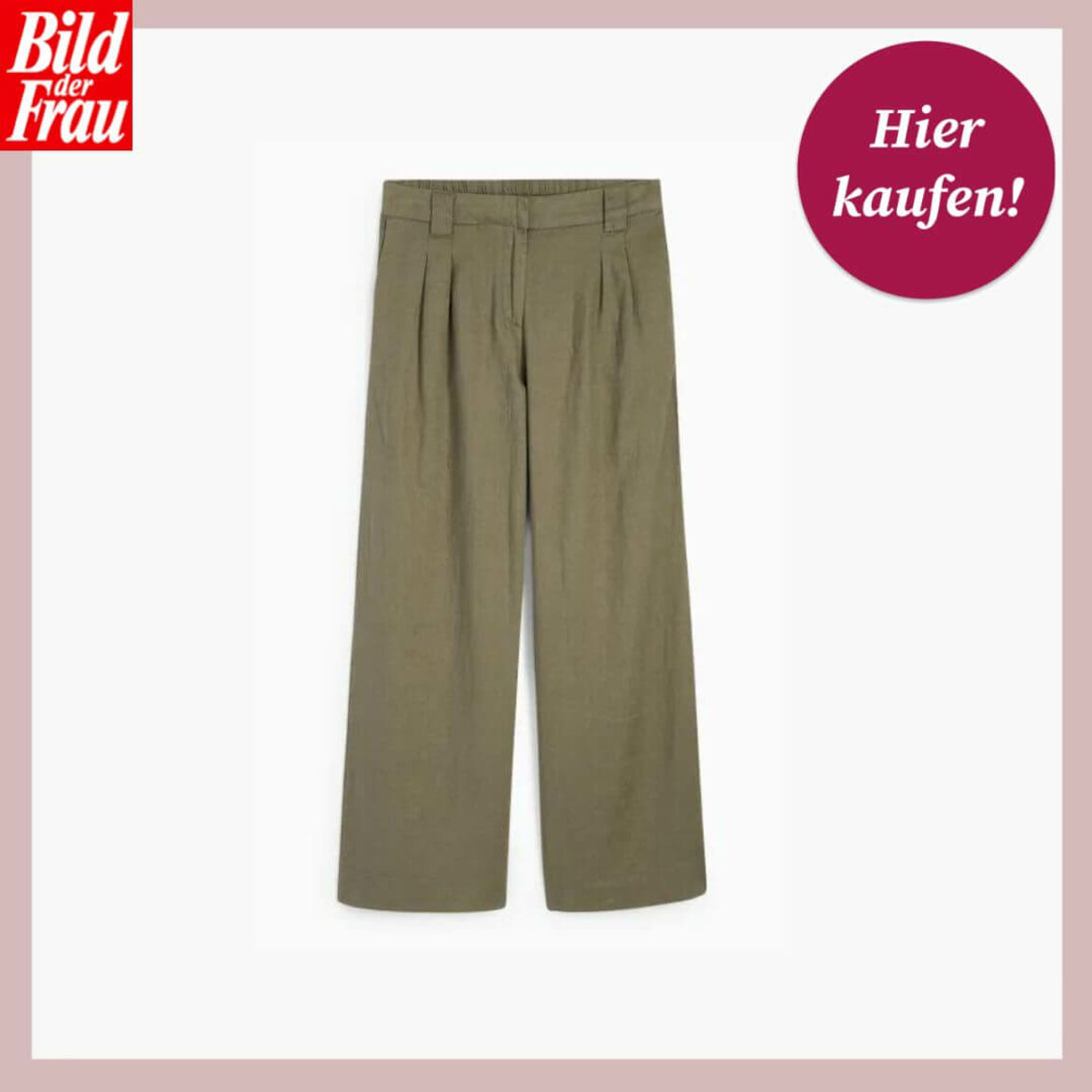 Khakifarbene Wide-Leg-Hose von C&A | © C&A