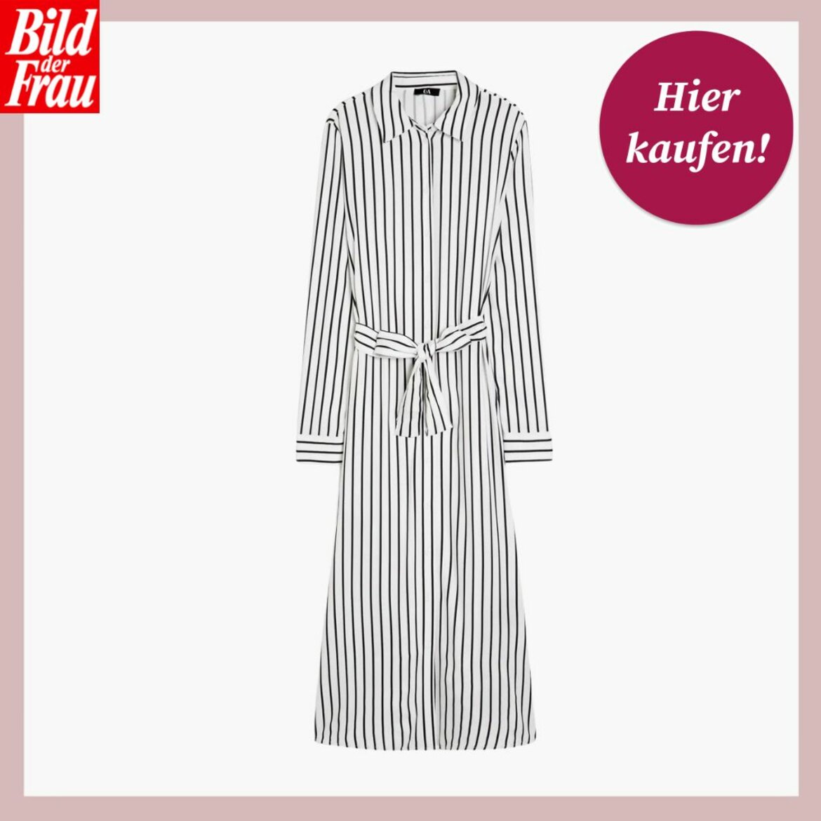 Zu sehen ist die Shoppingvorlage von BdF, in welcher ein Kleid von C&A präsentiert wird. | © C&A