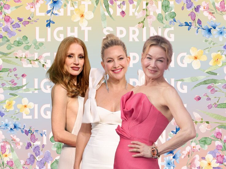 Light Spring Zu sehen sind Elizabeth Banks, Jessica Chastain und Kate Hudson in einer BdF Collage