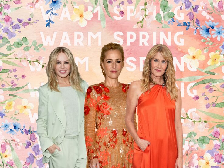 Warm Spring Zu sehen sind Kylie Minogue, Gillian Anderson und Laura Dern in einer BdF Collage