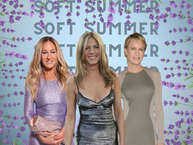 Soft Summer Zu sehen sind Sarah Jessica Parker, Jennifer Aniston und Robin Wright in einer BdF Collage