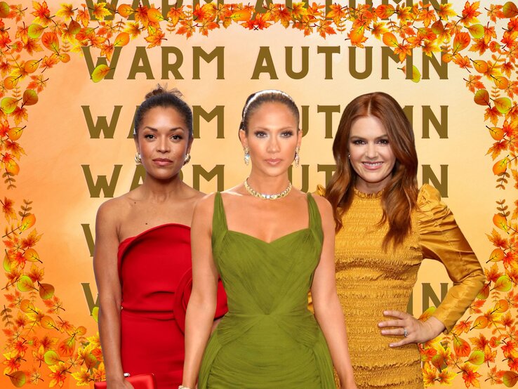 Warm Autumn Zu sehen sind Antonia Thomas, Jennifer Lopez und Isla Fisher in einer BdF Collage