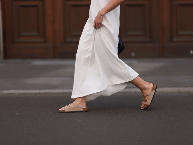 Birkenstock Sandalen Styling-Fehler Nahaufnahme Sophia Geiss Füße