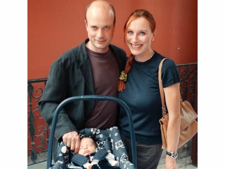 Andrea Sawatzki und Christian Berkel mit Baby-Sohn | © Getty Images/Peter Bischoff